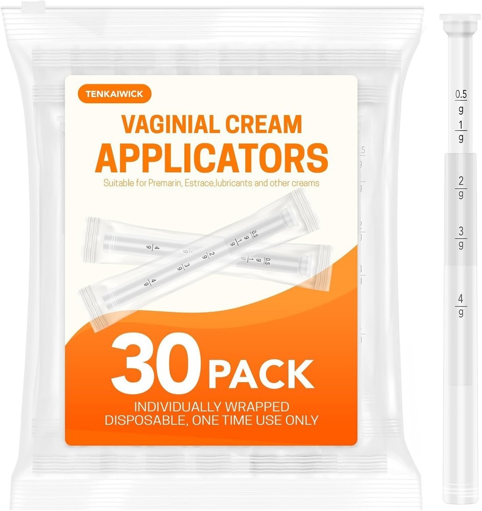 Travel-Friendly Disposable Vaginal Applicators - 30 Pack with Clear Dosage Marks