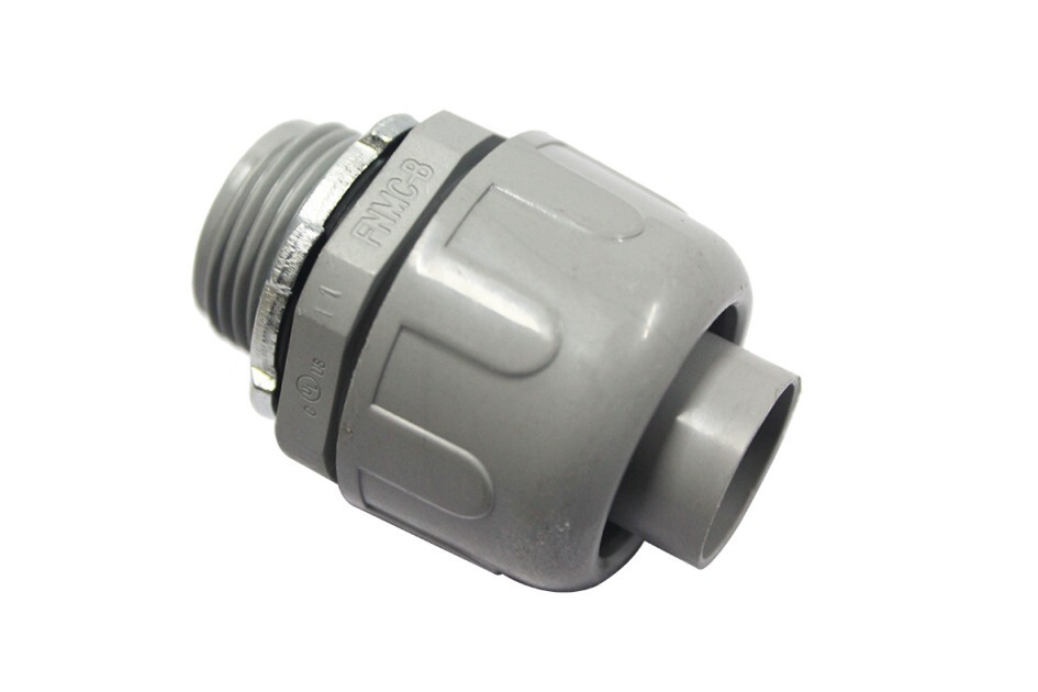 100 pc UL Listed 1/2" PVC Liquid Tight Connector - Electrical Conduit Fitting