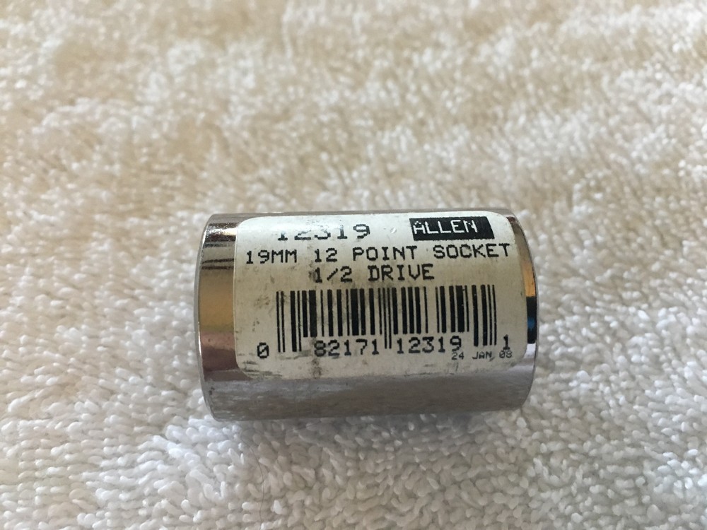 Allen 19mm 12 Point Socket 1/2 Drive 12319 - New