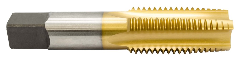 3/8-24 Standard Thread Tap, TiN Coated HSS, Ground Thread, USA Made