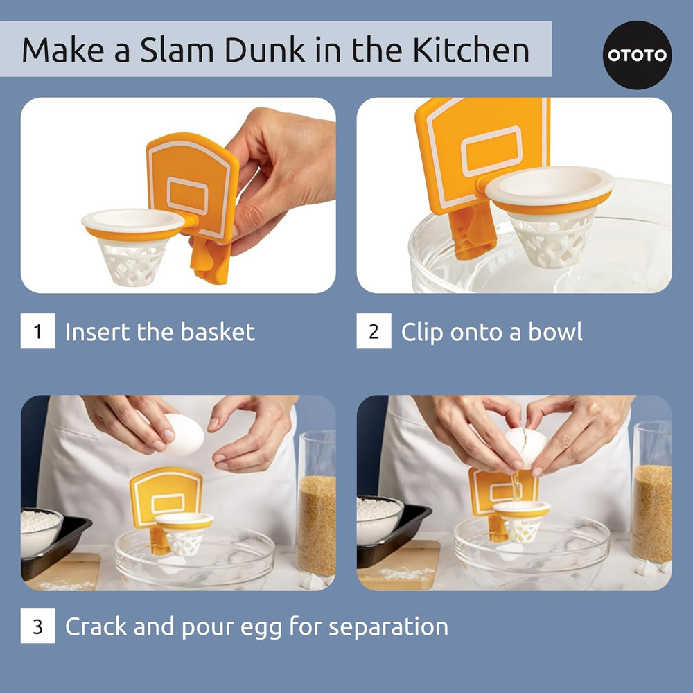 OTOTO Dunk N' Egg Yolk Separator Funny, Unique Kitchen Gadgets, Kitchen Accessor