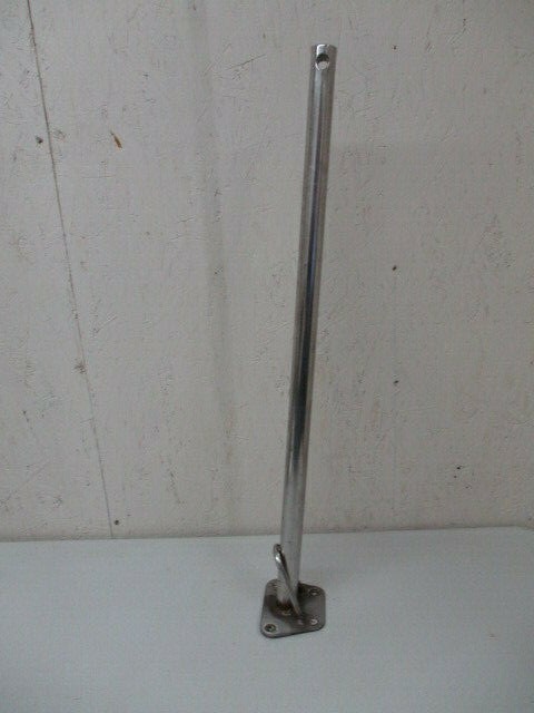 Single Line Stanchion with Welded on Base, Stainless Steel