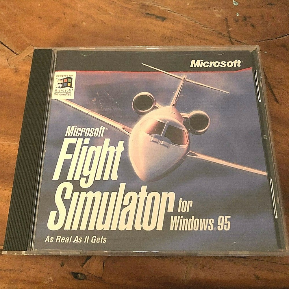 1996 Microsoft Flight Simulator~Vintage PC CD-ROM Game for Windows 95~FAST SHIP!