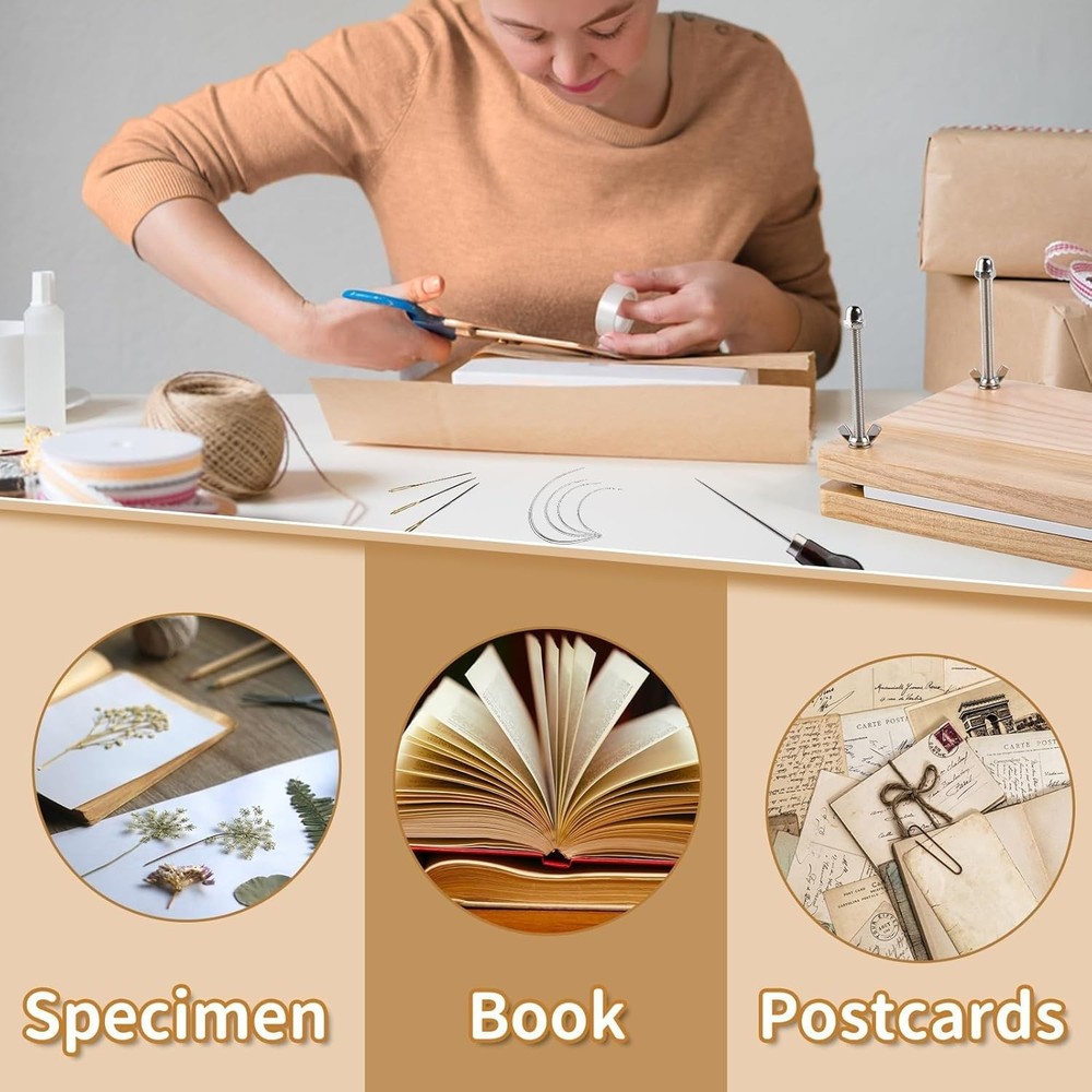 Book Binding Kits, Book Binding Press, 7.9”x11.6”, Books Making Kit Bookbindi...