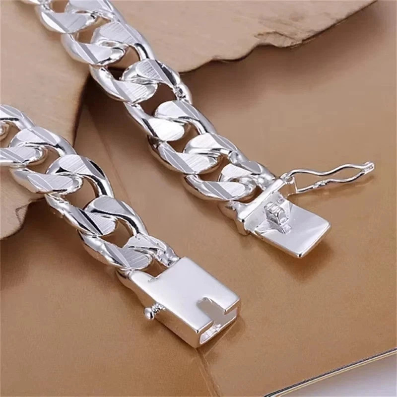 925 Sterling Silver Solid Chain Bracelet – Cute & Simple Unisex Charm