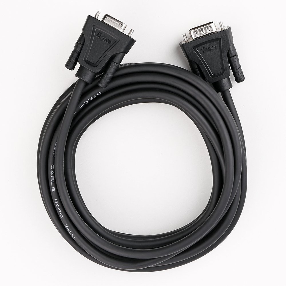 DTECH DB9 RS232 Serial Cable Null Modem Male to Female 15ft,