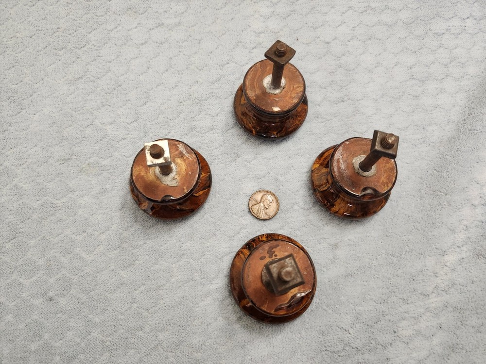 Bennington Pottery Furniture Pulls Knobs 4 Circa 1850