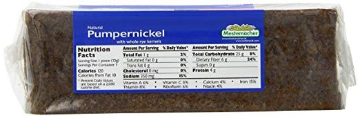 Mestemacher Bread, Pumpernickel, 17.6 Ounce