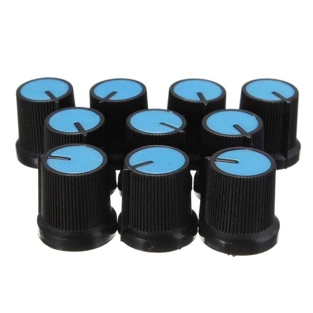 10 PCS Potentiometer Knob Set Screw Plastic Control Knobs for 6mm