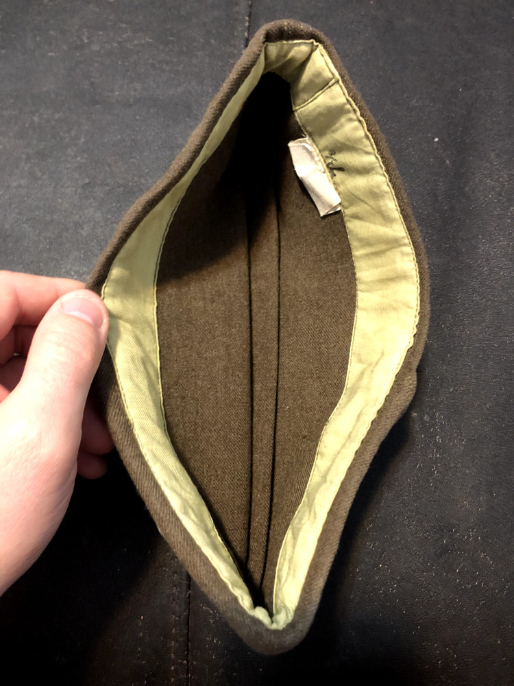 ORIGINAL WWII US ARMY OVERSEAS GARRISON HAT CAP-LARGE, 7 1/8THS