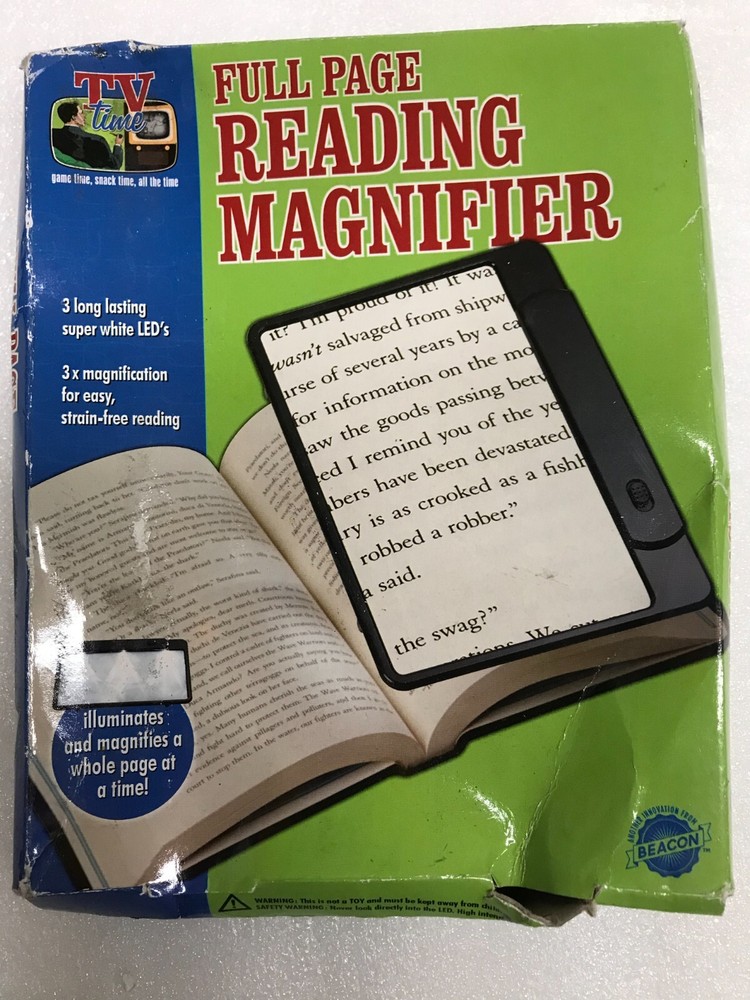 Full page reading magnifier whit led's