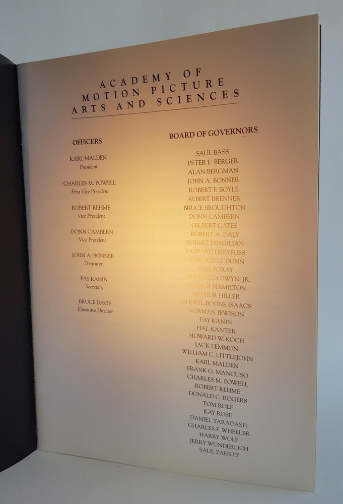 63rd. Academy Awards Final Draft Original TV Script and Program.