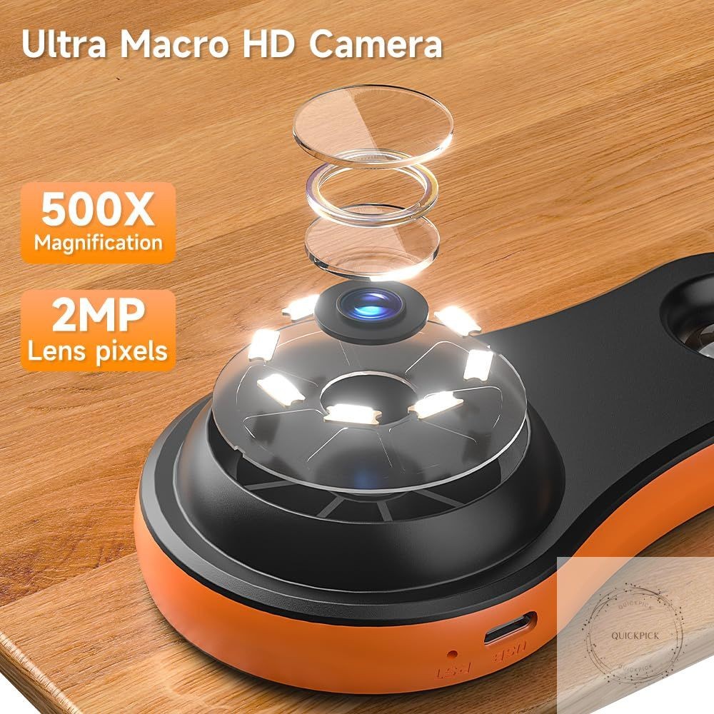 Digital Microscope Handheld 2.0 inch IPS Color Screen,Portable Digital Magnify