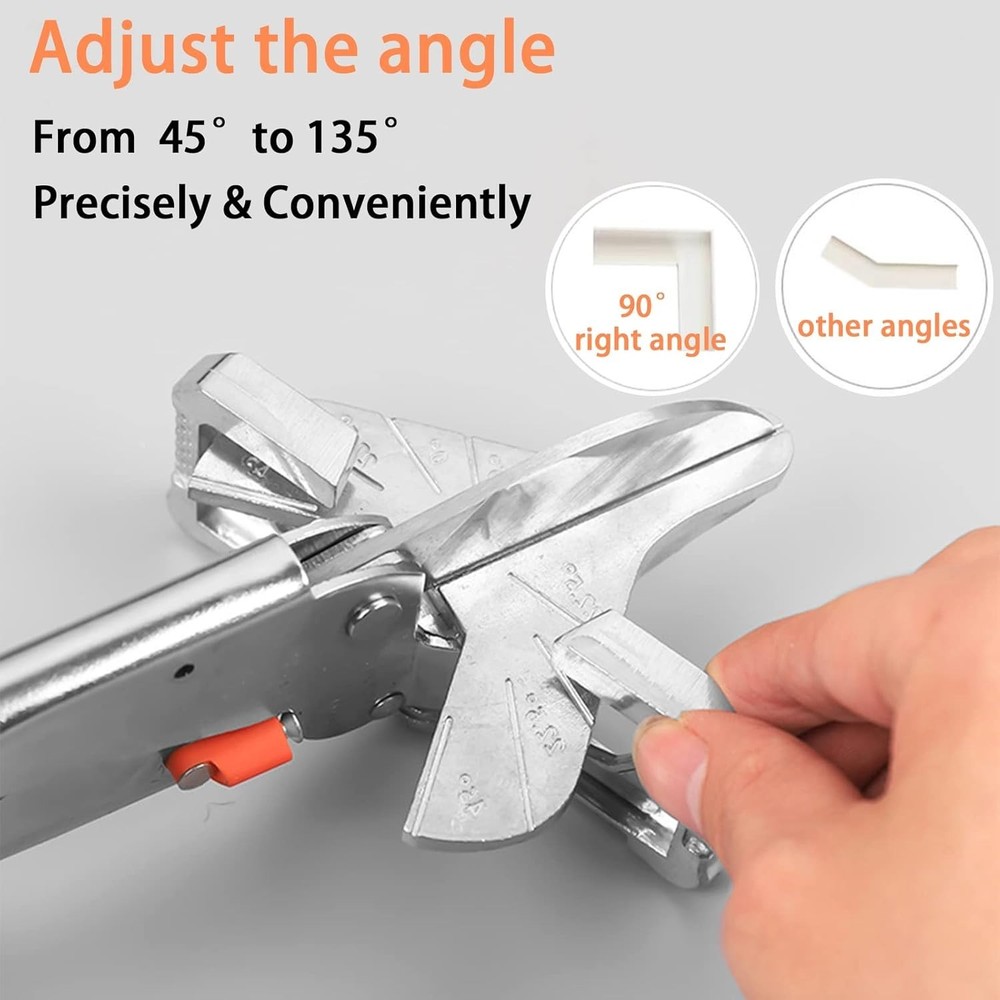 X-Large Adjustable Miter Shear - 0 to 135 Degrees, Safe Cutting Scissors