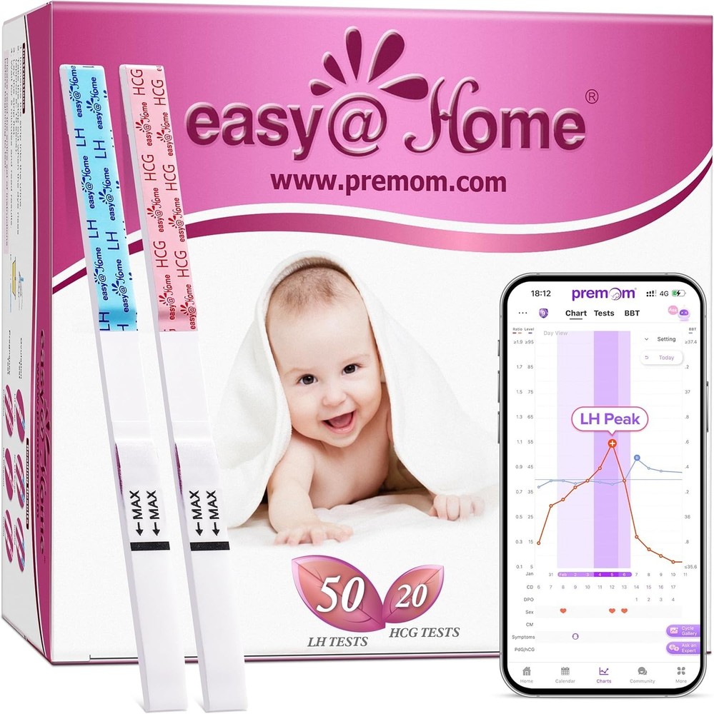 50 Ovulation Strips & 20 Pregnancy Tests Combo - Early Detection Kit