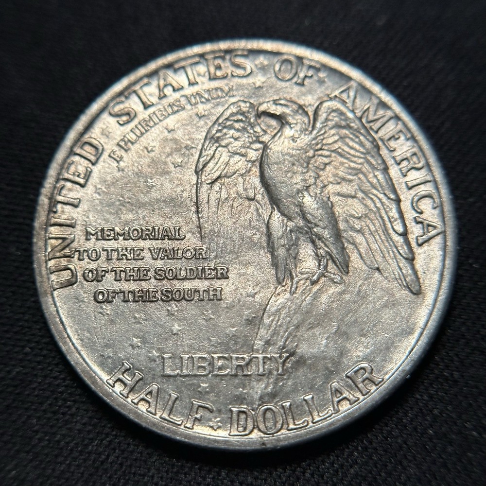 1925 Stone Mountain 50c Silver Commemorative Half Dollar UNC BU Lustrous!