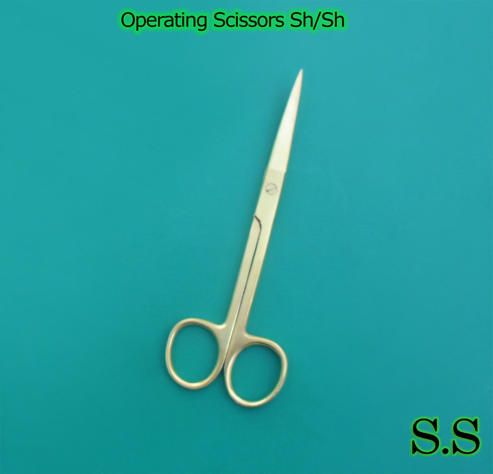 Operating Scissors Sharp-Sharp 5.5" Curved Full Gold Surgical Instruments