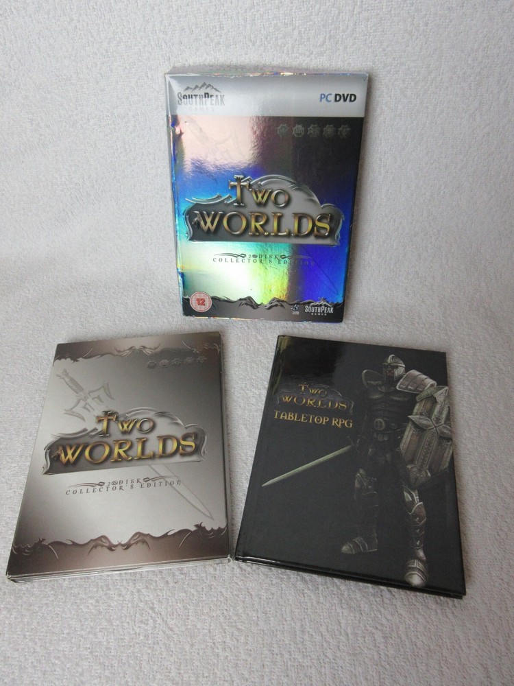 Two Worlds Tabletop RPG 2 Disk Collectors Edition With Book *Game Disk Missing