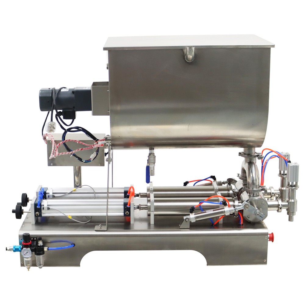 110V Paste Liquid Filling Machine 100-1000ml Heating & Stirring Hopper 80L