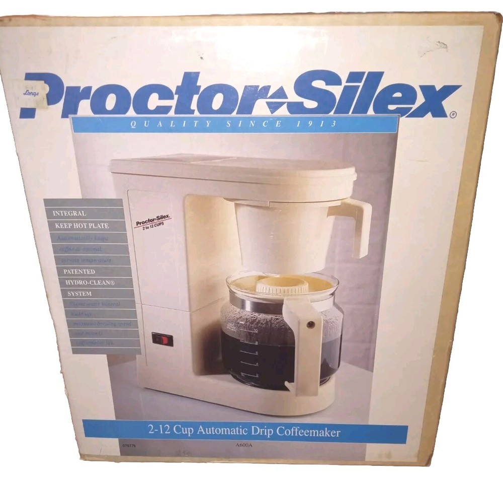 Vintage New Rare Proctor-Silex Automatic Drip Coffee Maker 2-12 Cup Model A600A