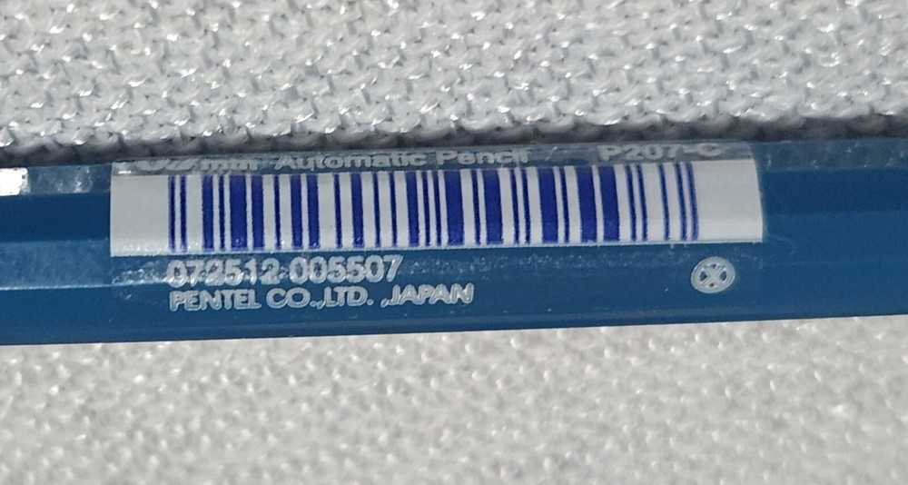 6 Pentel SHARP P207 Automatic pencil eraser Blue Barrel Refillable lead 0.7 mm
