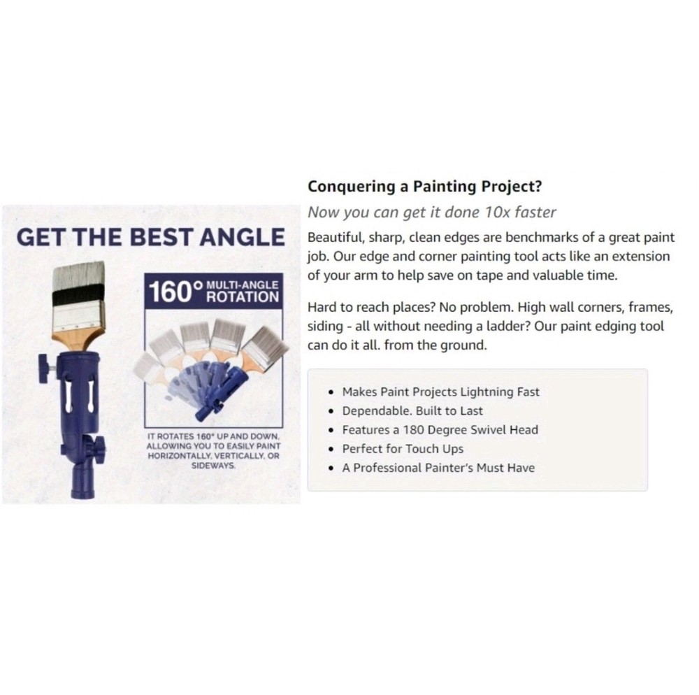 Multi Angle Paint Brush Extender Scraper Multi Functional Cutting Attachment