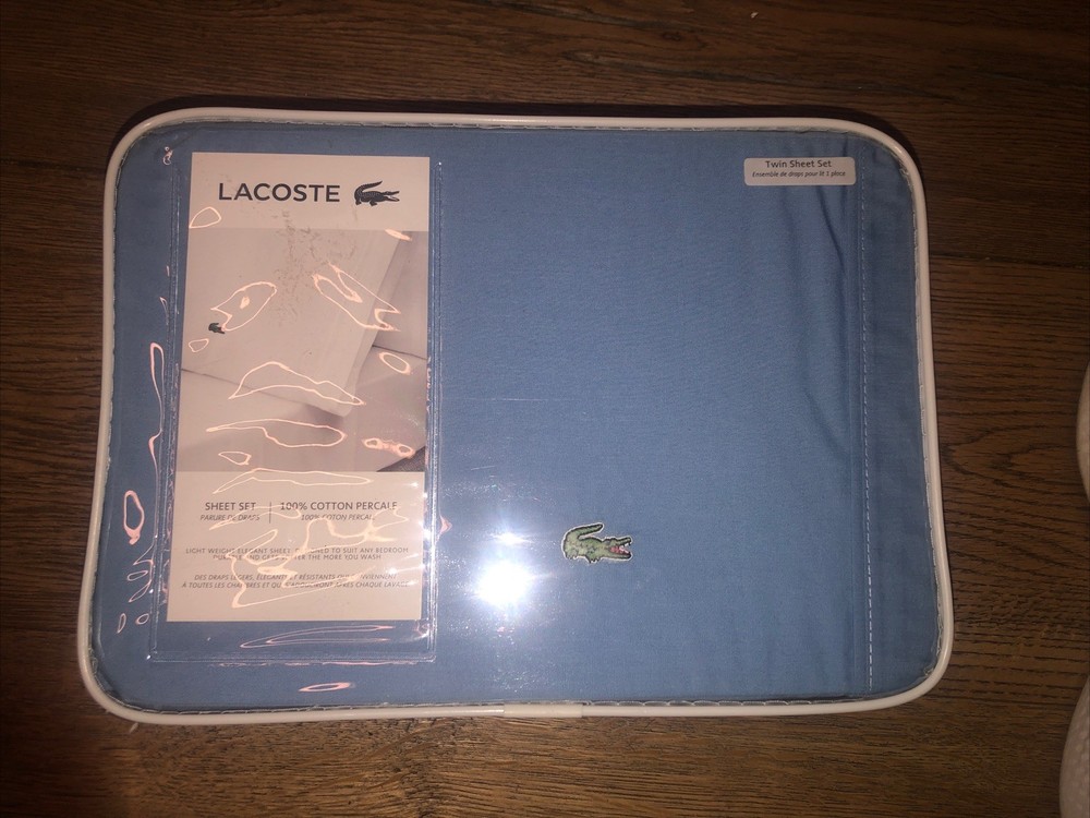 Lacoste Twin Sheets Blue