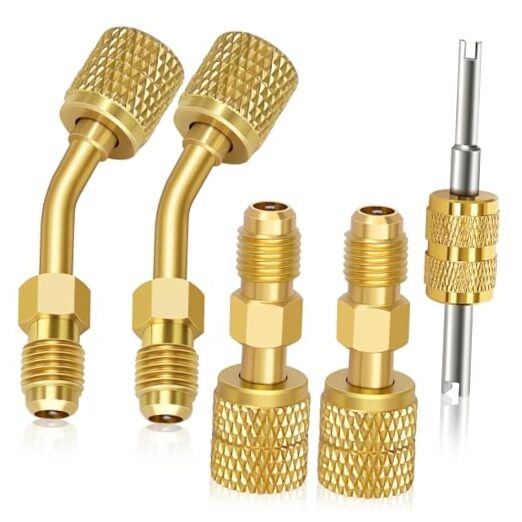 Mini Split Adapter, R410a Adapter Straight & Angled Charging Vacuum Port