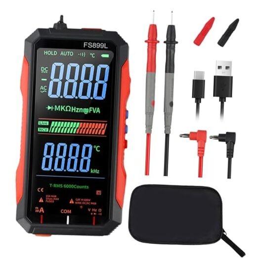 FS899L Digital Multimeter with Color Screen & Storage Case, FS899L & watch case