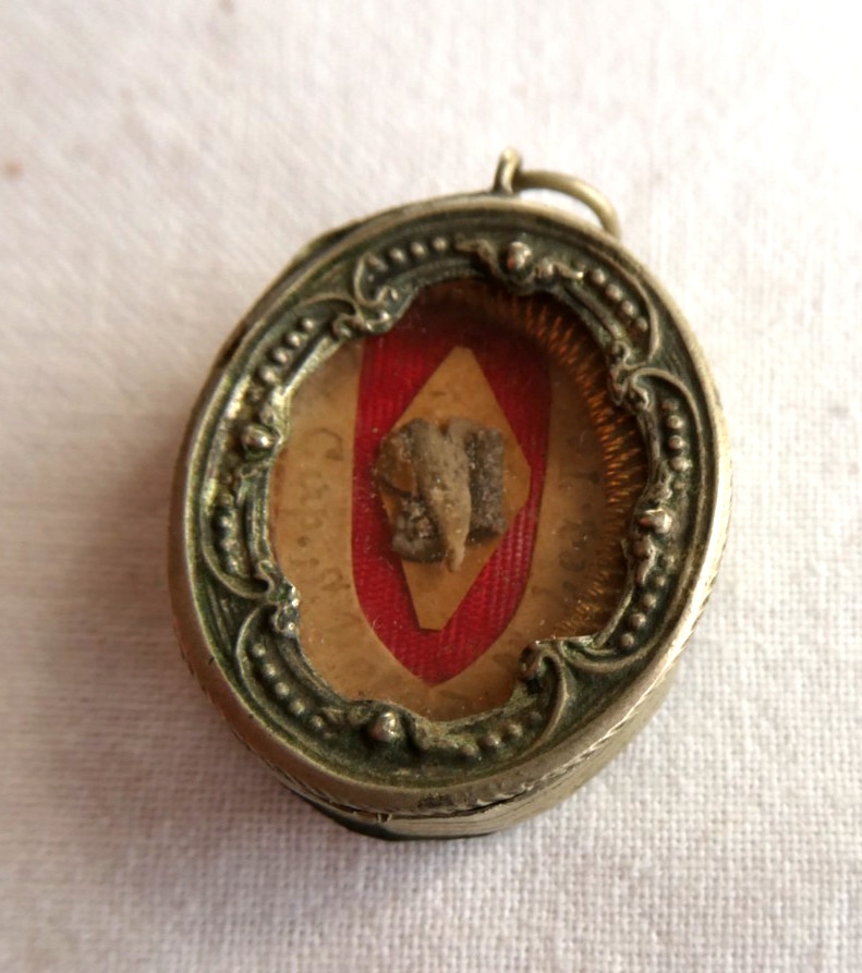 RARE RELIQUARY RELIC ST. DEFENDENS OF THEBES MARTYR SOLDIER OF THE THEBAN LEGION