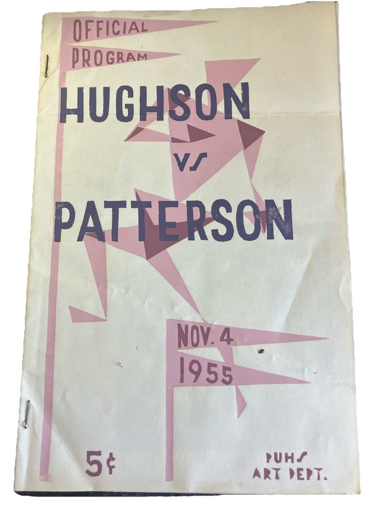 Official program Stanislaus CA Hughson High  vs. Patterson  56 Chevy Ad Back GB1