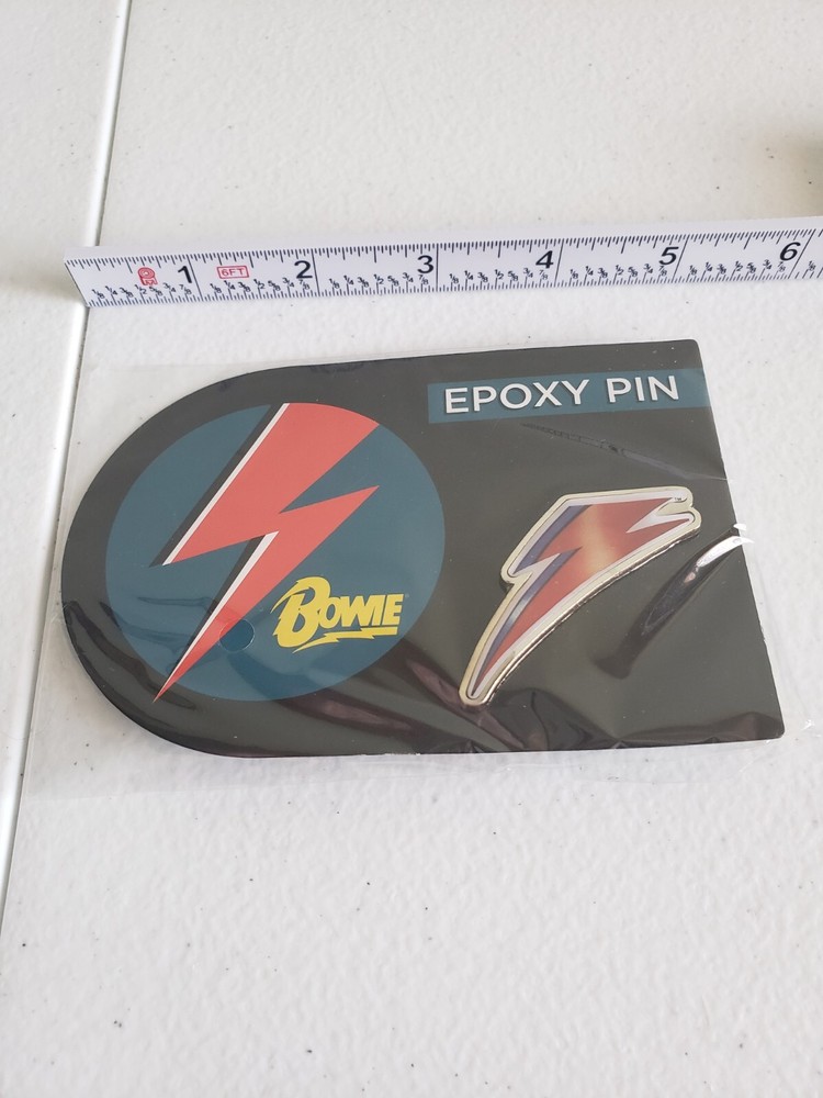 David Bowie Ziggy Stardust Lightning Bolt Enamel Pin