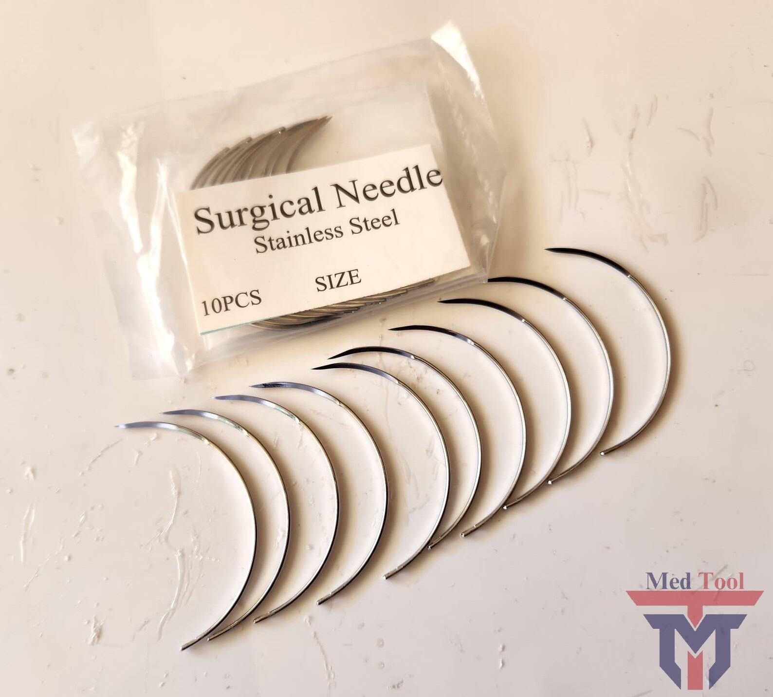 10 PCS PACK SUTURE NEEDLES 1/2 CIRCLE Surgical INSTRUMENTS