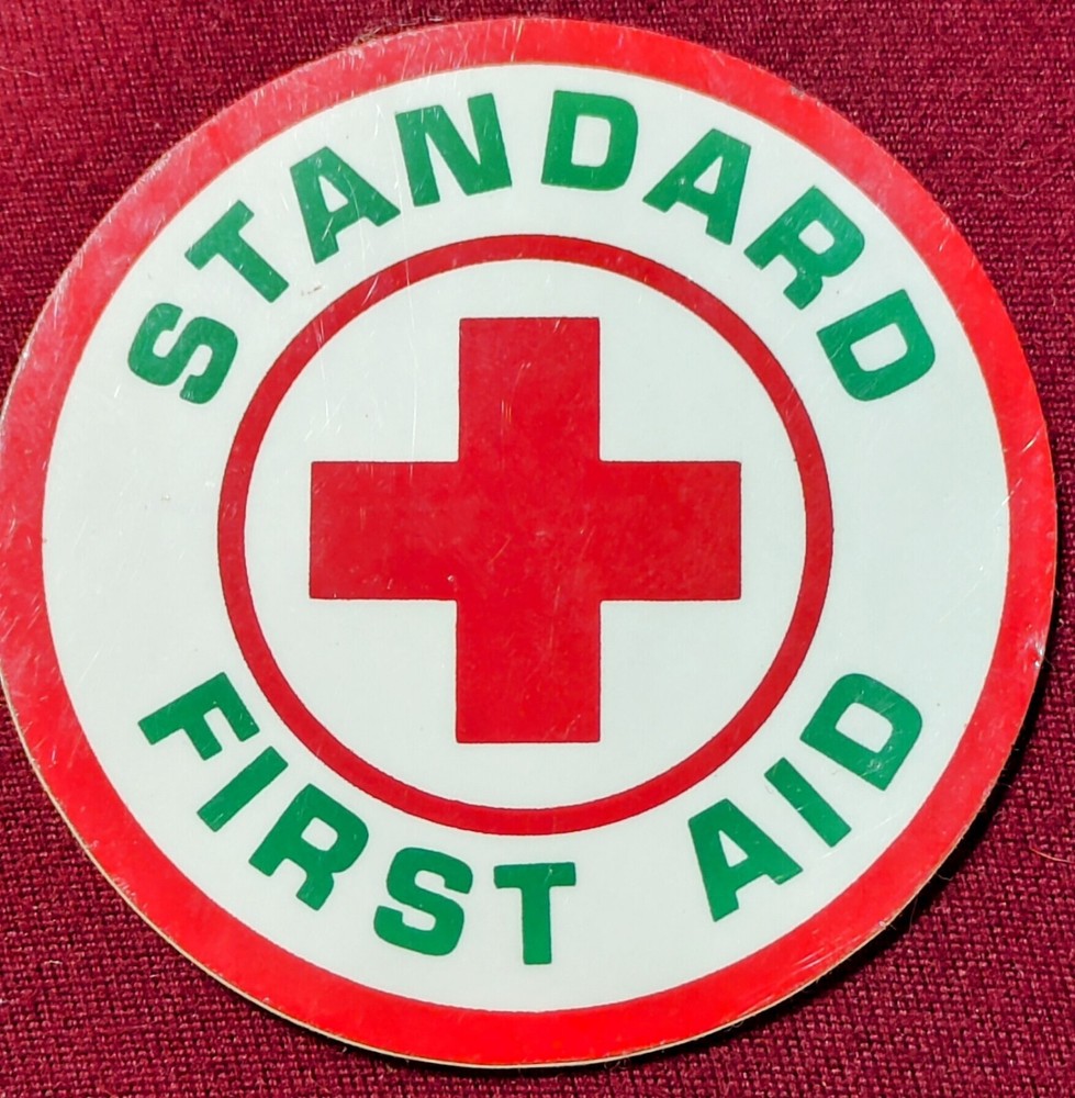 American Red Cross Standard First Aid Sticker 2.5"