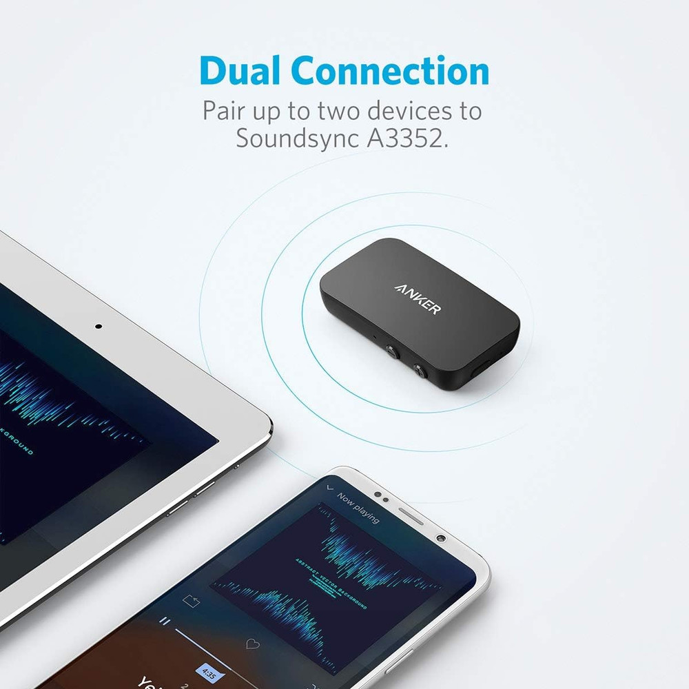 Anker Soundsync Bluetooth Receiver for Music Streaming with Bluetooth 5.0, Dual