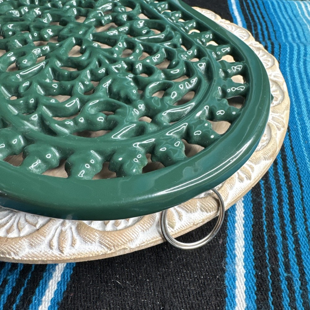 Green Cast Iron Trivet 1993 ODI