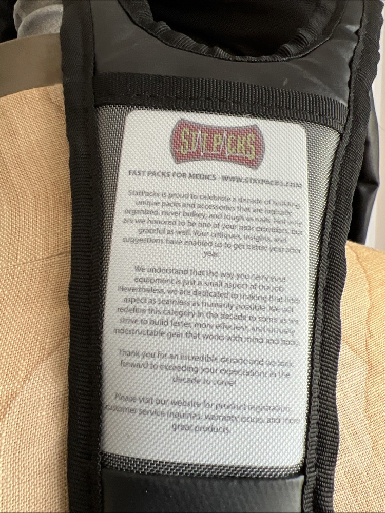 StatPacks G3 Medslinger Quick Acces EMT Pack Black Backpack