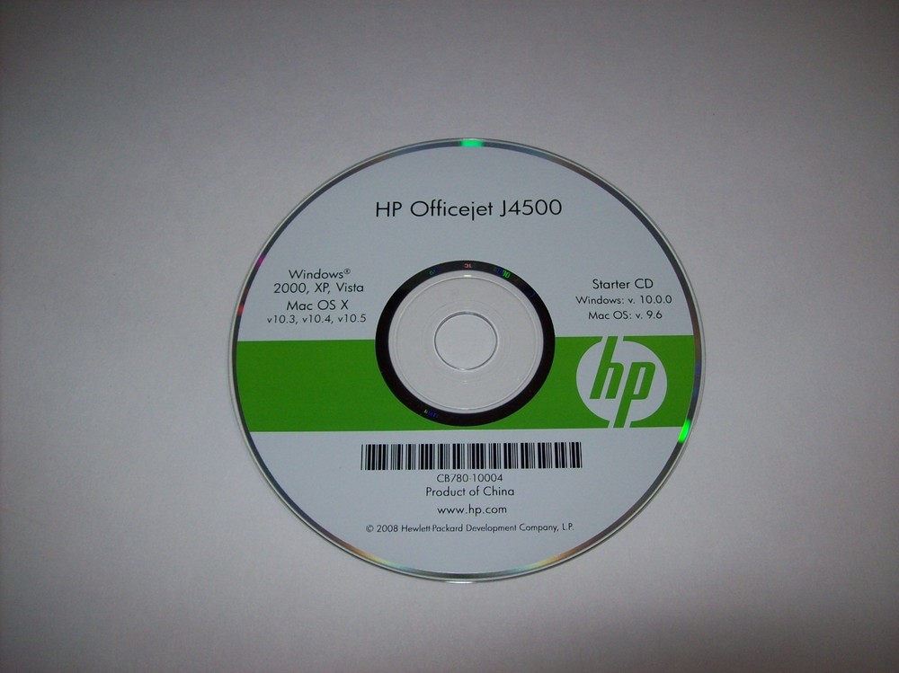 Hp Officejet J4500 Windows/Mac Starter Cd