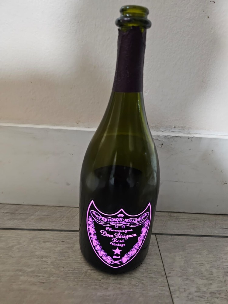 Empty Dom Perignon Rose luminous champagne Bottle EMPTY 750mL