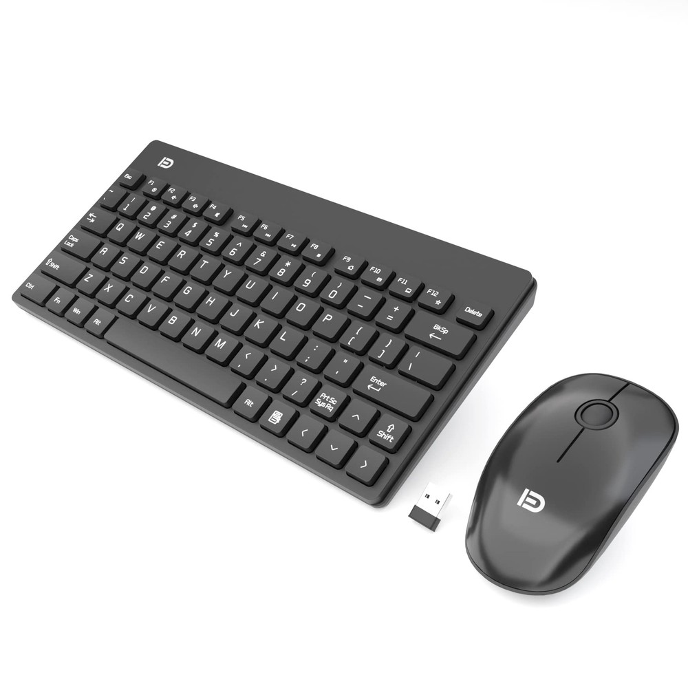 Small Wireless Keyboard & Mouse Set Portable for Laptop PC