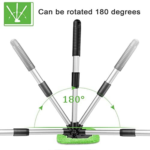2 Sets Car Window Cleaner Windshield Cleaning Tool with Detachable Handle 6