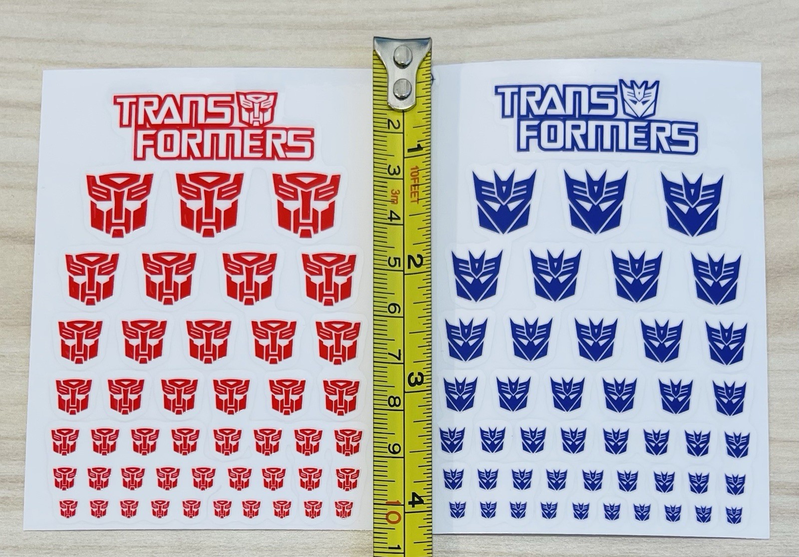 Transfer Decals Autobot Decepticon Logo Sticker Set - Clear Background Transform