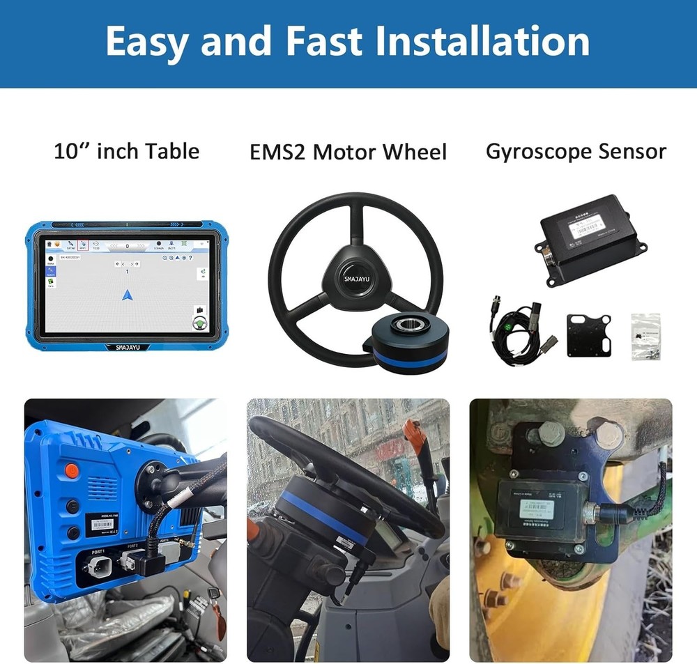 Tractor GPS, Auto Steer System 2.5cm Accuracy by RTK Base 10cm Precision by PPP