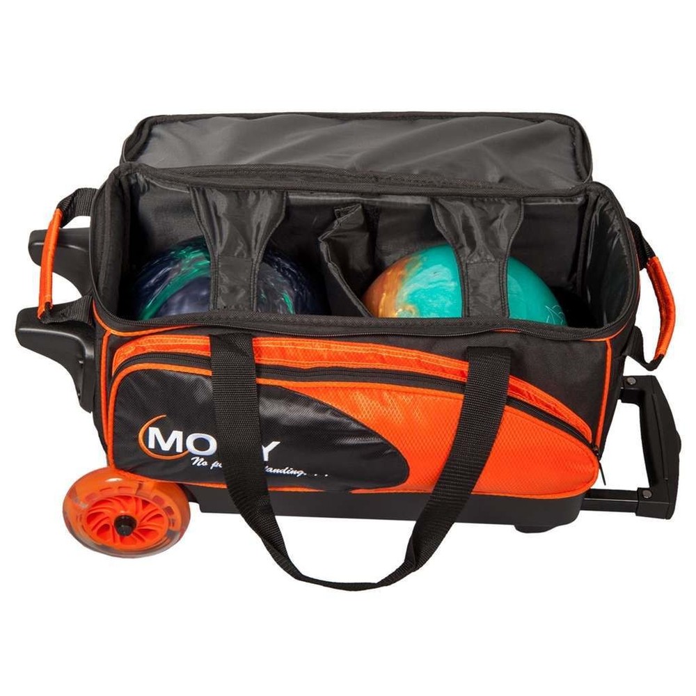 Moxy Blade Premium Double Roller Bowling Bag- Silver/Black