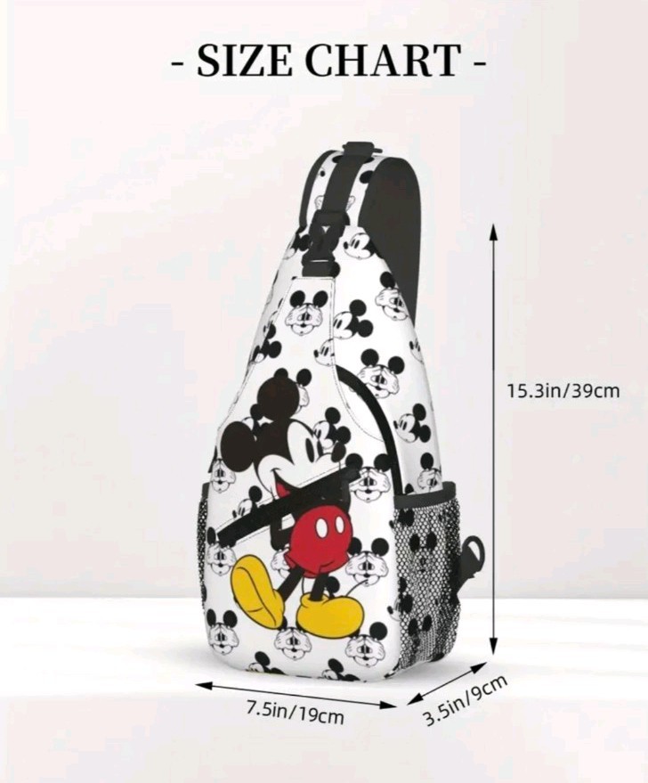 Disney Mickey Mouse Sling Backpack Crossbody Shoulder Bag