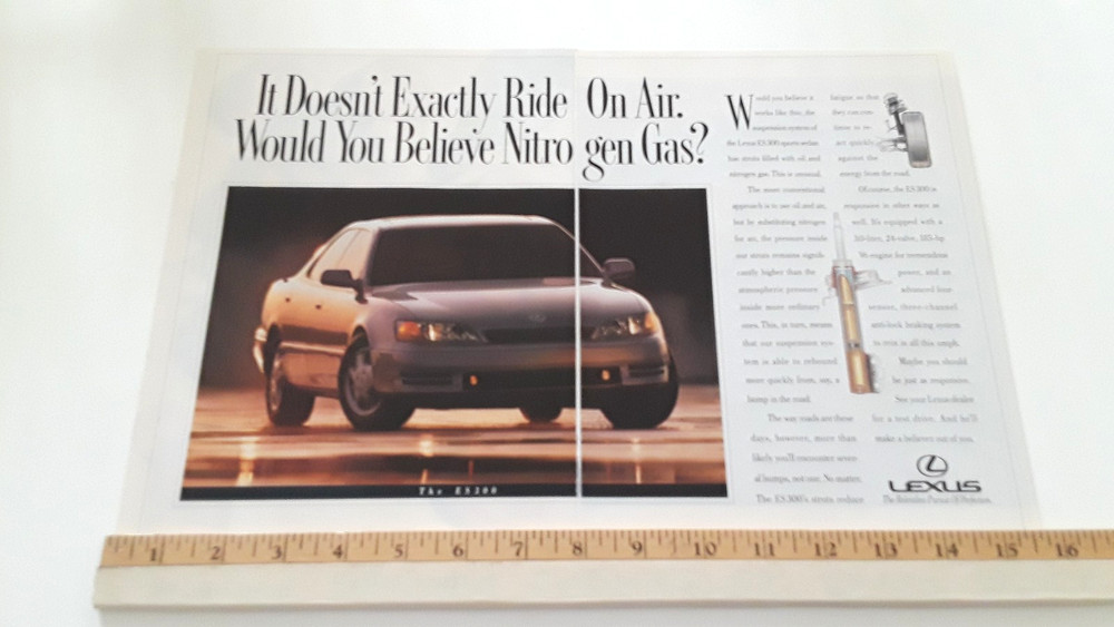 LEXUS ES300 ORIGINAL 2 PAGE 1992 AD
