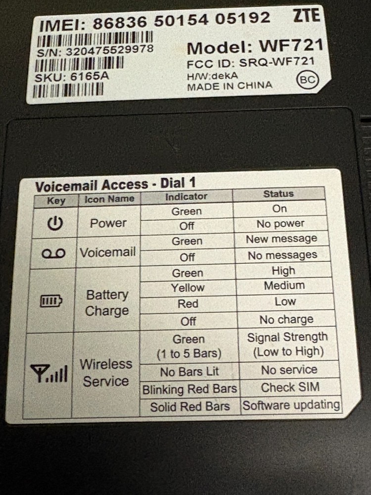 Wireless Home Phone Base WF721