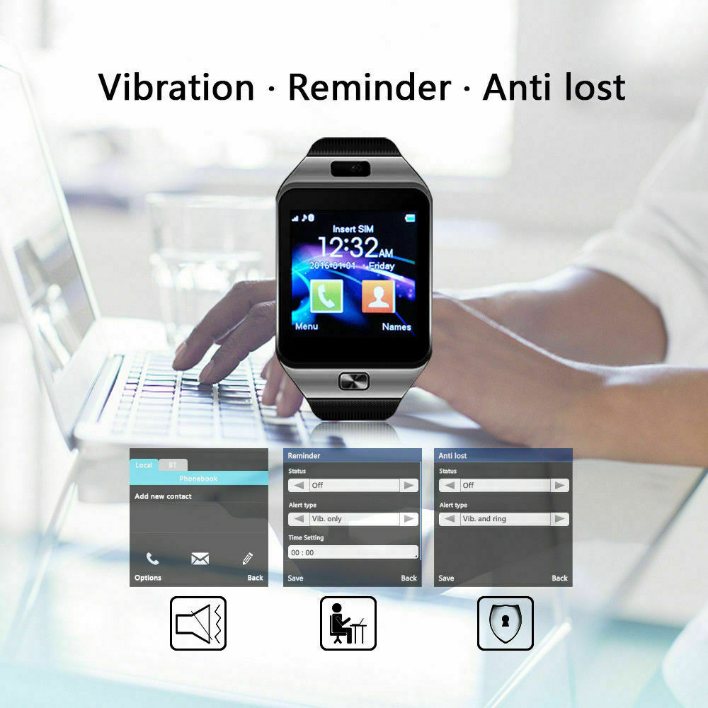 Christmas gift touch screen blue tooth smart watch make call text message