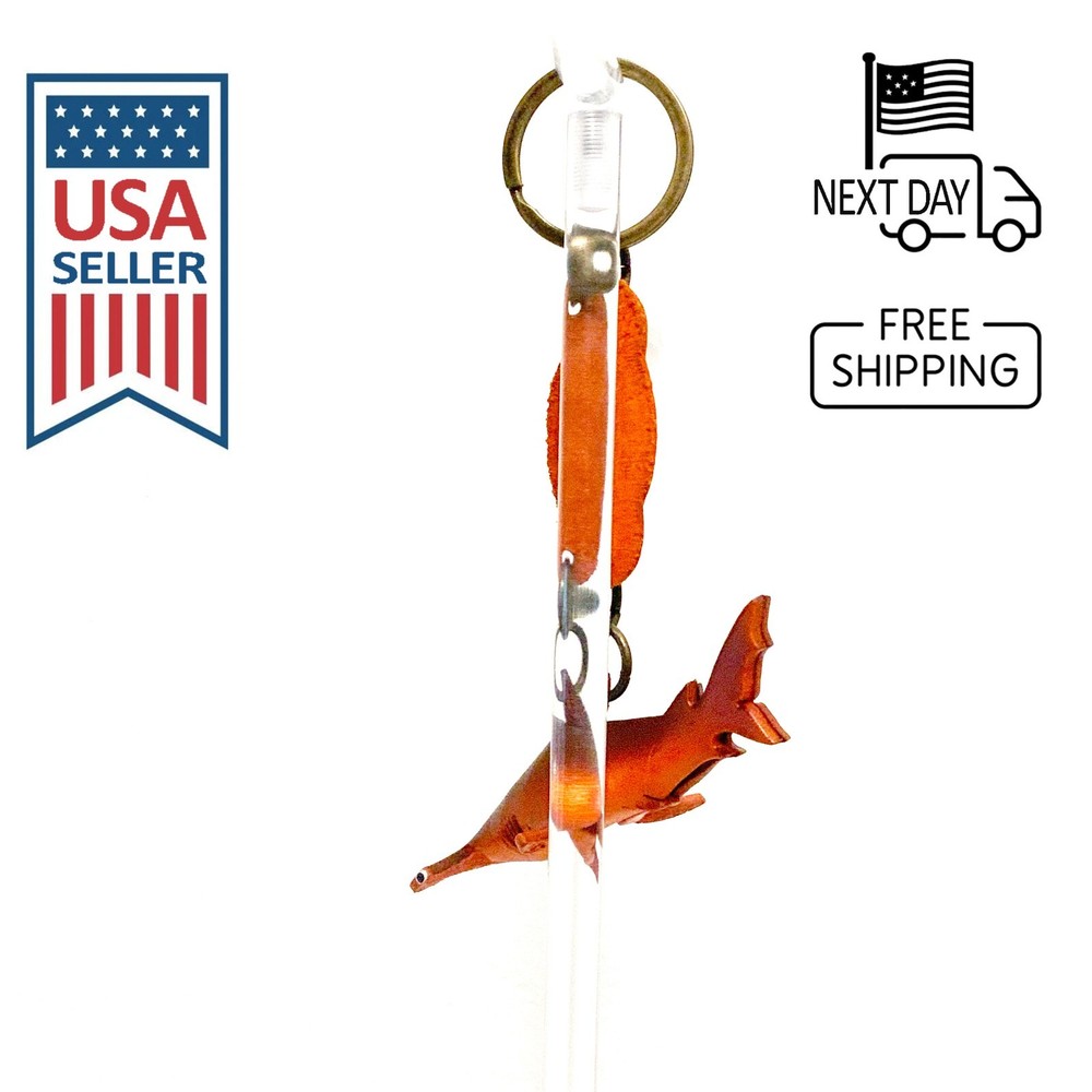 Hammerhead Shark Handmade Leather Keyring
