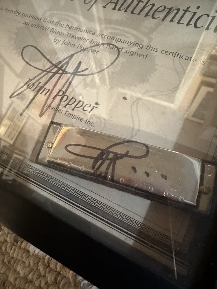 John Popper Signed harmonica